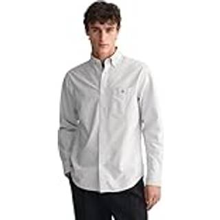GANT Herre Regular fit klassisk bankerstribet Oxford-skjorte (4XL) LIGHT Blå
