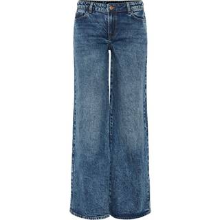 Pieces - Blå - Pcselma Lw Wide Jeans Mb Noos Bc - W33/L30