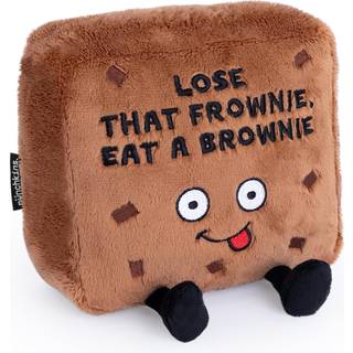 Punchkins brownie foodie plushie sjove pun meme gag gave hvid elefant str?mpe stuffer pr?senterer godt til f?lelsesm?ssig support sjov skrivebord