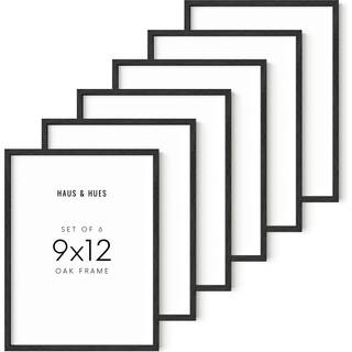 Haus og nuancer Sæt på 6 9x12 Billedramme - 9 x 12 Billedramme Collager til væg 9x12 Ramme Sorte rammer til galleri Wall 9 x 12 Frame Black Photo