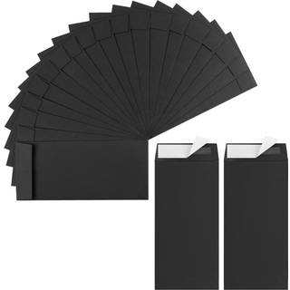 Kontantkonvolutter -120 Konvolutter Money Saving Challenge 3.2x6.6 tommer sorte penge Konvolutter til kontanter 80 GSM Money Saving Konvolutter K