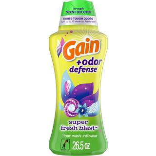 Gain + Odor Defense Laundry Scent Booster Beads for Washer Super Fresh Blast Scent 26,5 oz HE-kompatibel