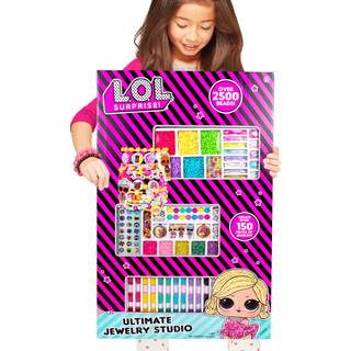 L.O.L. Overraskelse! Dobbelt funktion Ultimate Jewelry Studio Over 2500 perler Opret 150 mykker af smykker inkluderer LOL Surprise Charms & Rotat