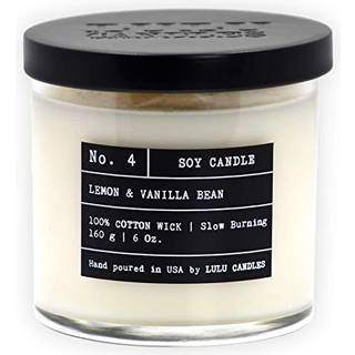 Lulu stearinlys | Citron & Vanilla Bean | Luksus duftende soja jar stearinlys | H?nd h?ldes i USA | Meget duftende og langvarig- 6 oz.