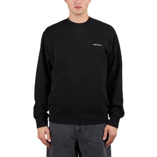 Script Embroidery Sweatshirt, Black/White, XL
