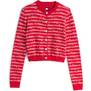 All-Over Logo Cropped Slim Cardigan