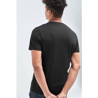 Next Black Regular Fit 100% Cotton Stag T-Shirt