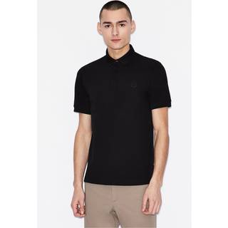 Armani Exchange Armani Exchange Black Small Circular Logo Polo Shirt