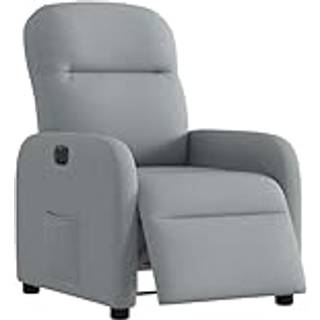 Lænestol Stof Lysegrå - Nej / Eldrevet tilbagelæningsfunktion