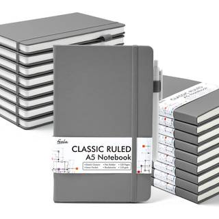 Feela 18 Pack Journal Notebook for Work Business Notebook Bulk Hardcover Foret Writing Journal med Pen Holder for Men Women Not