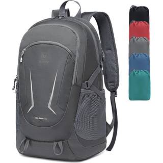 Miycoo ryggsäck - Ultra lätt förpackbar ryggsäck för res camping 45L vandring ryggsäck vattentät hopfällbar dagsäck för män kvinnor grå