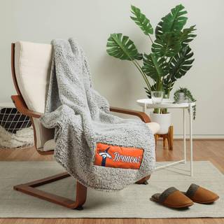 Foco Denver Broncos NFL Big Logo Cloud Sherpa Tæppe