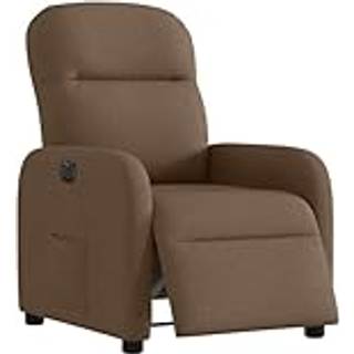 eldrevet lænestol stof brun