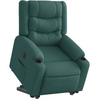 Løftestol Stof Mørkegrøn - Nej / Eldrevet tilbagelæningsfunktion