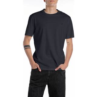 Replay Tonal Logo Crew Neck T-Shirt Navy