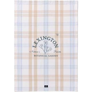 Lexington Botanical Checked Viskestykke 50x70 Cm Beige/blåt - Viskestykker Økologisk Bomuld Hvid - 12513006-1067-KT10