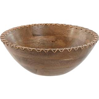 Salatskål Home ESPRIT Natur Spanskrør Mangotræ 30 x 30 x 12 cm