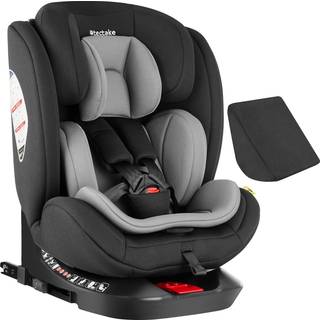 Drejelig autostol Linus, i-Size godkendelse, med ISOFIX - lysegrå/sort