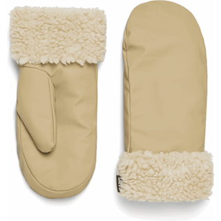 Rains Luffe Puffer Fleece Mittens - Creme