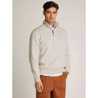 Tommy Hilfiger Quarter Zip Fleece Sweatshirt Beige