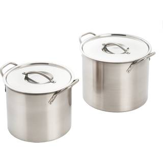 Excelsteel rustfrit stål lagerpot med låg