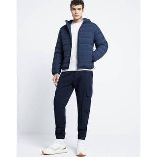 River Island River Island Blue Quilted Hooded Puffer Jacket