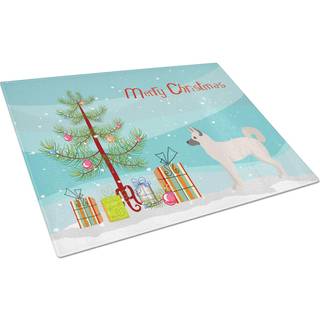 Caroline's Treasures CK3830LCB Gerberian Shepsky Christmas Tree Glass Cutting Board Stor dekorativt tempereret glas køkkenskæring og serveringspl