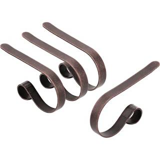 Haute indretning den originale mantleclip -str?mpeholder- 4 pakke (forvitret bronze) - julestr?mpe h?nger krog justeres for at passe til forskell