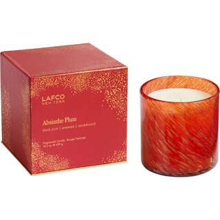 LAFCO NEW YORK 2024 Feriesignatur Lys Absinthe Plum - 15,5 oz - 90 -timers forbrændingstid - Genanvendeligt håndblæst glasfartøj - lavet i USA