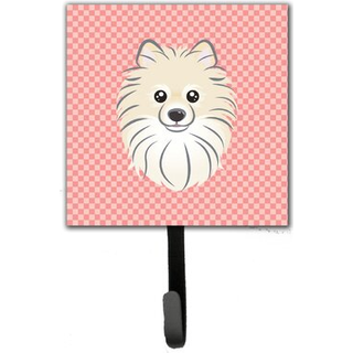 """" Caroline's Treasures BB1207SH4 Checkerboard Pink Pomeranian Leash eller Key Holder Small Multicolor """"
