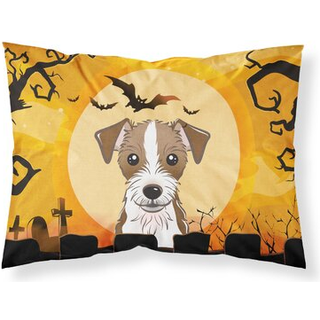 """" Caroline's Treasures BB1760Pillowcase Halloween Jack Russell Terrier Fabric Standard Pillowcase Large Multicolor """"