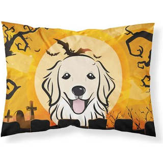 """" Caroline's Treasures BB1763Pillowcase Halloween Golden Retriever Stof Standard Pillowcase Large Multicolor """"