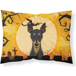 """" Caroline's Treasures BB1798Pillowcase Halloween Min Pin Stof Standard Pillowcase Large Multicolor """"