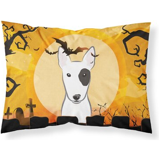 """" Caroline's Treasures BB1767Pillowcase Halloween Bull Terrier Fabric Standard Pillowcase Large Multicolor """"