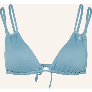 Triangle Bikini Top - CK Monogram Texture - Blue - XL