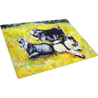 Caroline's Treasures MW1266LCB Three Goats Glass Cutting Board Stor dekorativt tempereret glas køkkenskæring og serveringsplade stor størrelse ha