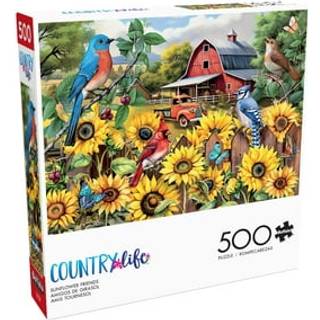 Buffalo Games - Tom Wood - Sunflower Friends - 500 Piece Jigsaw Puzzle For Adults -Challenging Puzzle Perfekt til spilaftener - Færdig størrelse