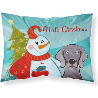 """" Caroline's Treasures BB1851Pillowcase Snowman med Weimaraner Fabric Standard Pillowcase Large Multicolor """"