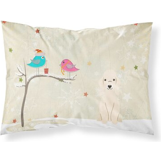 Caroline's Treasures Christmas præsenterer venner Bedlington Terrier Sandy Stof Standard Pillowcase BB2563Pillowcase