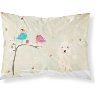 Caroline's Treasures Christmas præsenterer venner Bedlington Terrier Sandy Stof Standard Pillowcase BB2563Pillowcase