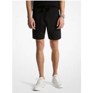 MK Cotton Drawstring Shorts - Black - Michael Kors