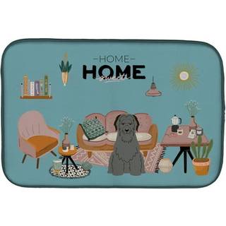 """" Caroline's Treasures CK7926DDM Black Briard Sweet Home Dish-Drying-Mats 14 X 21 Multicolor """"