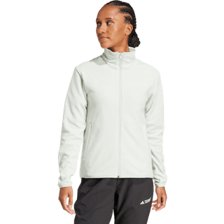 adidas Terrex Women's MT Essentials Full Zip Fleece Jacket Fleecejakke Damer størrelse S farve hvid