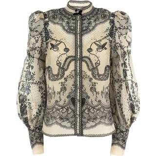Zimmermann Crush Body linen and silk organza blouse - white - XXS