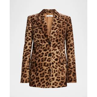 ChloÃ© Leopard-print cotton blazer - brown - S