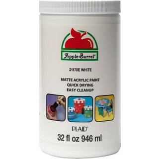 Æble tønde hvid akrylmaling 32 fl oz (pakke på 1)