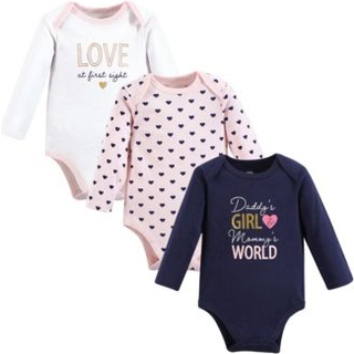 Hudson baby unisex baby bomuld lang?rmet bodysuits k?rlighed ved f?rste ?jekast 6-9 m?neder