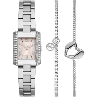 MK Mini Emery Silver-Tone Watch and Bracelet Gift Set - Silver - Michael Kors - ONE SIZE
