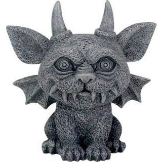 Summitsamling 3,25 tum medeltida mörkgrå bevingade gotiska gargoyle Guardian Bast Desk och hylldekoration