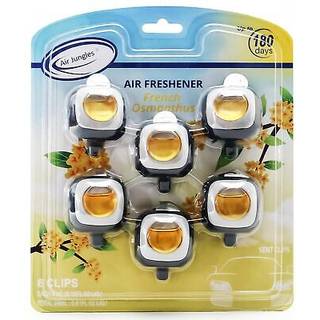 Air Jungles French Osmanthus Scent Car Air Freshener Clip 6 Vent Clips 4ml hver Langtidsholdbar luftfrisker Op til 180 dages bilopfrisker Lugtfje